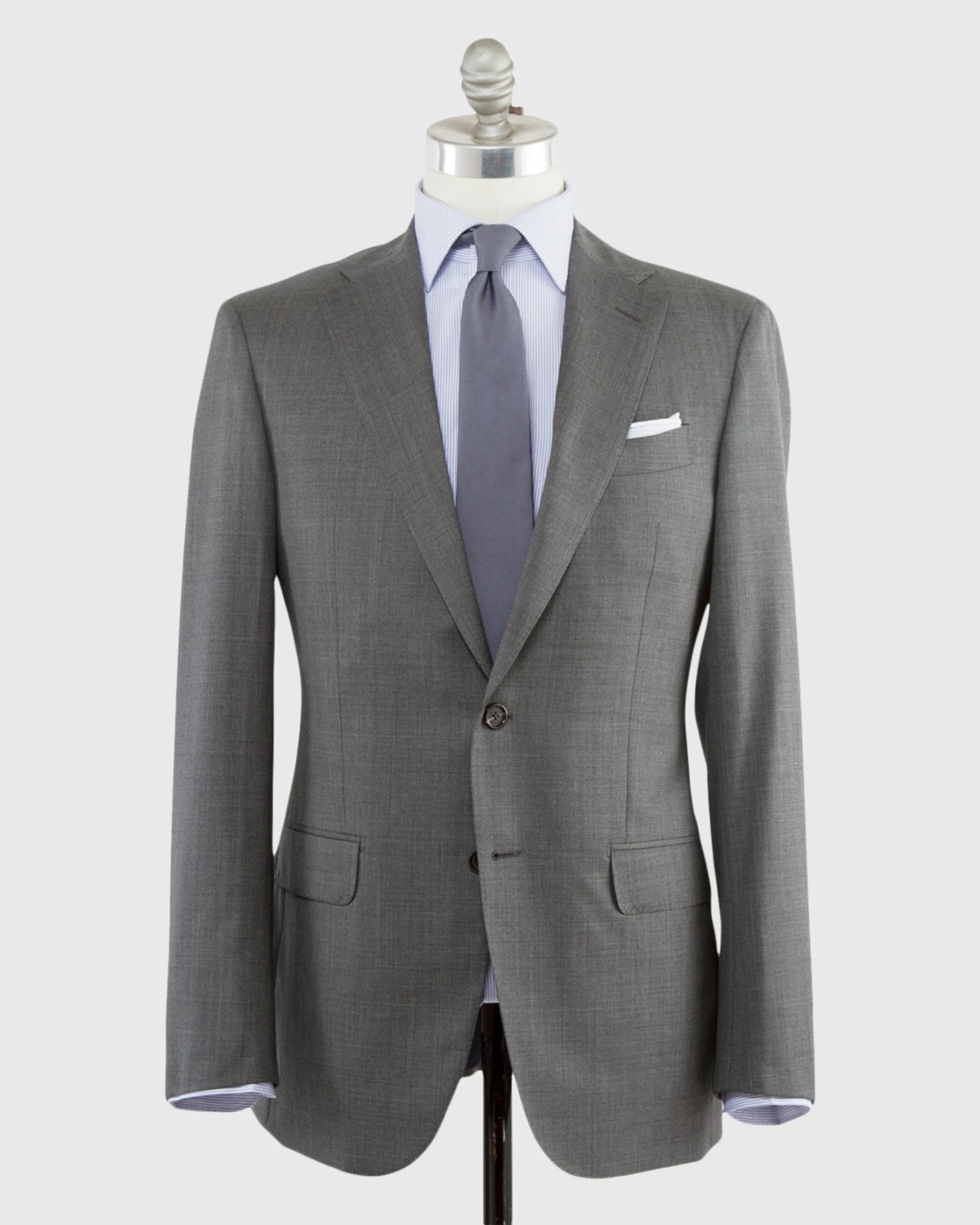 Kincaid No. 3 Suit In Oxford Grey Sharkskin 1 Kincaid No. 3 Suit In Oxford Grey Sharkskin