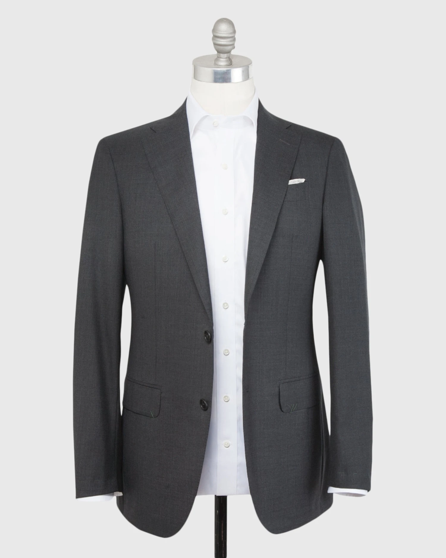 Kincaid No. 3 Suit In Charcoal Grey Sharkskin 2 Kincaid No. 3 Suit In Charcoal Grey Sharkskin - Image 2