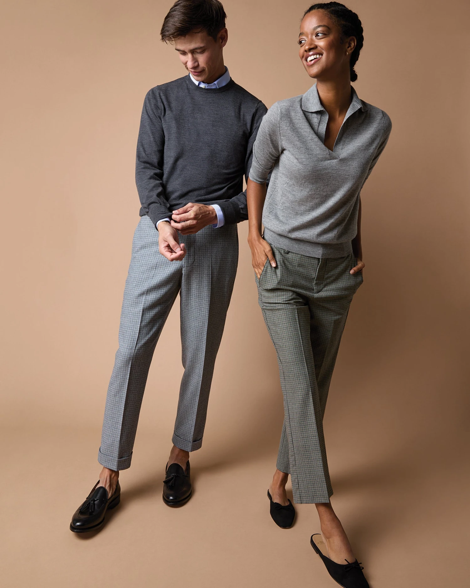 Half-Sleeved Georgina Sweater In Oxford Grey Cashmere 9 Half-Sleeved Georgina Sweater In Oxford Grey Cashmere - Image 9