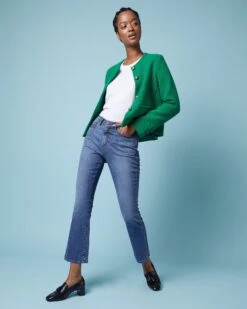 Megan Cardigan Jacket In Green Bouclé Tweed 17 Megan Cardigan Jacket In Green Bouclé Tweed -HERNO || ULLA JOHNSON || A.P.C. Shop M F23 CATALOG DROP 2 PDP 11