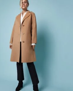 Caterina Coat In Camel Double-Faced Melton 16 Caterina Coat In Camel Double-Faced Melton -HERNO || ULLA JOHNSON || A.P.C. Shop M HOLIDAY 23 CATALOG PDP 52 D1