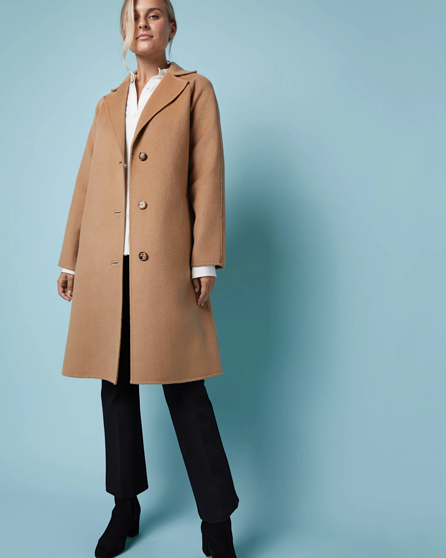 Caterina Coat In Camel Double-Faced Melton 8 Caterina Coat In Camel Double-Faced Melton - Image 8