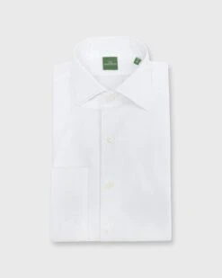 French-Cuff Bib-Front Tuxedo Shirt In White Pique/Poplin