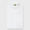 Spread Collar Sport Shirt In White Poplin