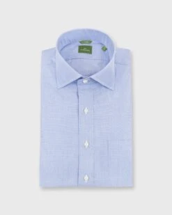 Slim-Fit Spread Collar Dress Shirt In Blue End-On-End