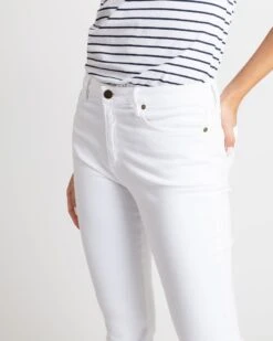 Straight Leg 5-Pocket Jean In White Stretch Denim -HERNO || ULLA JOHNSON || A.P.C. Shop S30766 3