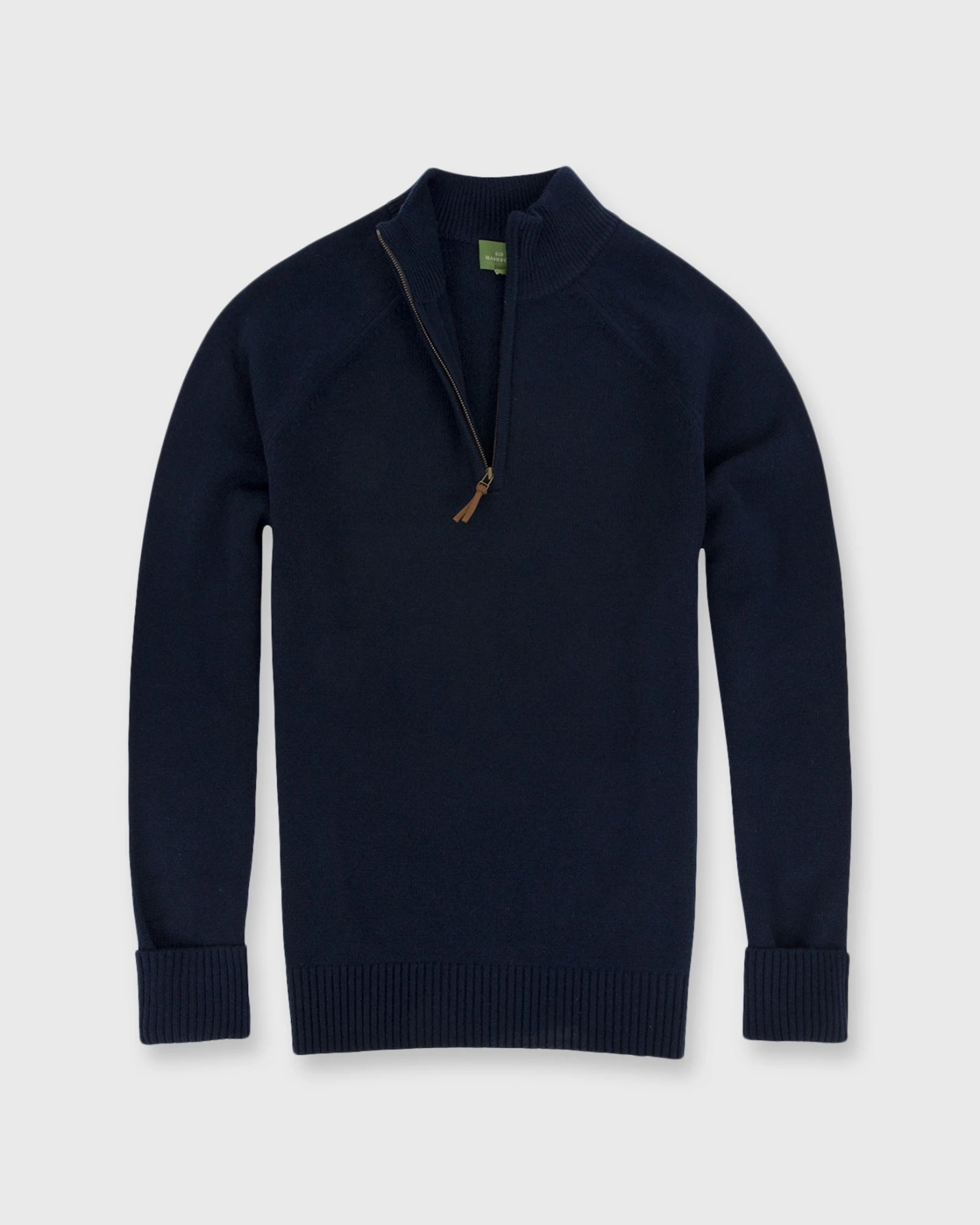 Half-Zip Sweater In Navy Cashmere 1 Half-Zip Sweater In Navy Cashmere