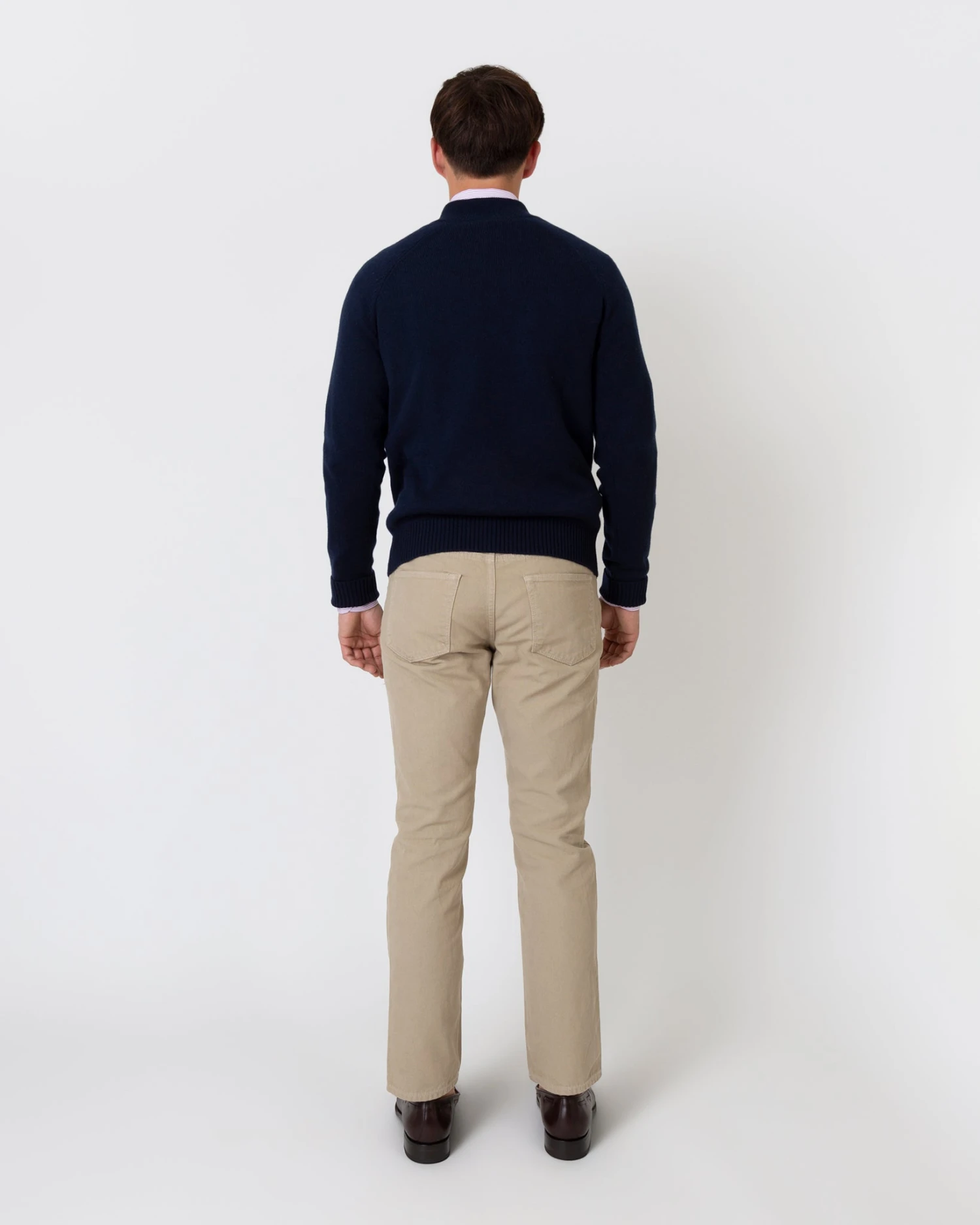 Half-Zip Sweater In Navy Cashmere 5 Half-Zip Sweater In Navy Cashmere - Image 5