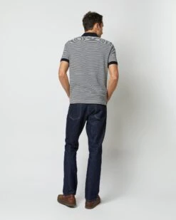 Rally Polo Sweater In Navy/Chalk Stripe Cotton -HERNO || ULLA JOHNSON || A.P.C. Shop S39889 1548