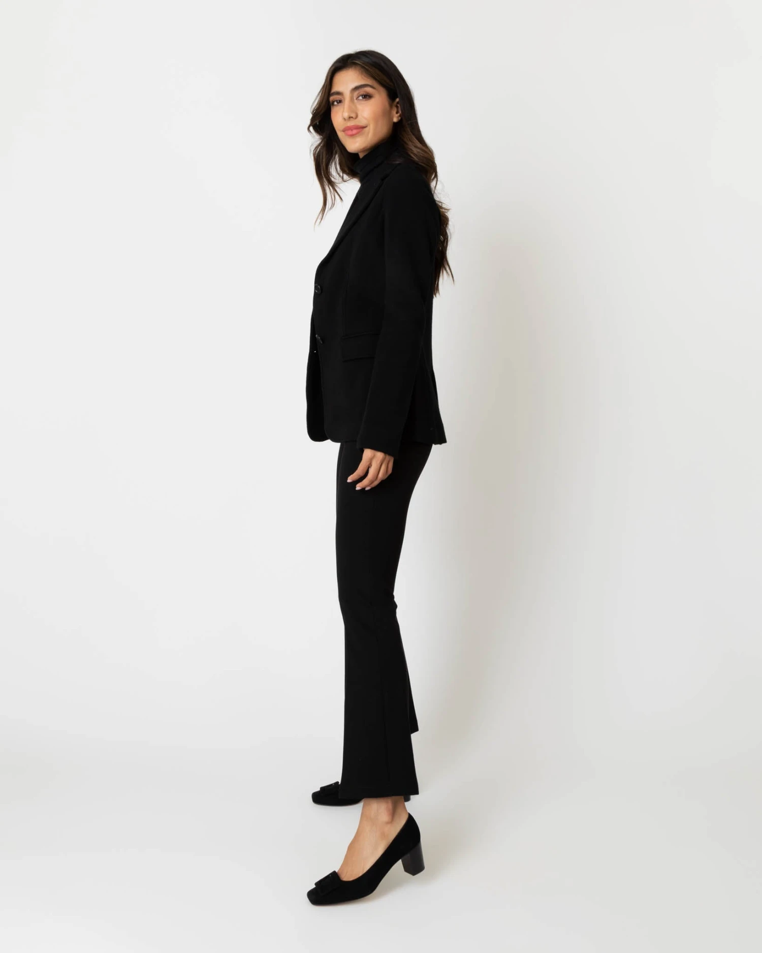 Parker Jacket In Black Wool Pique 3 Parker Jacket In Black Wool Pique - Image 3