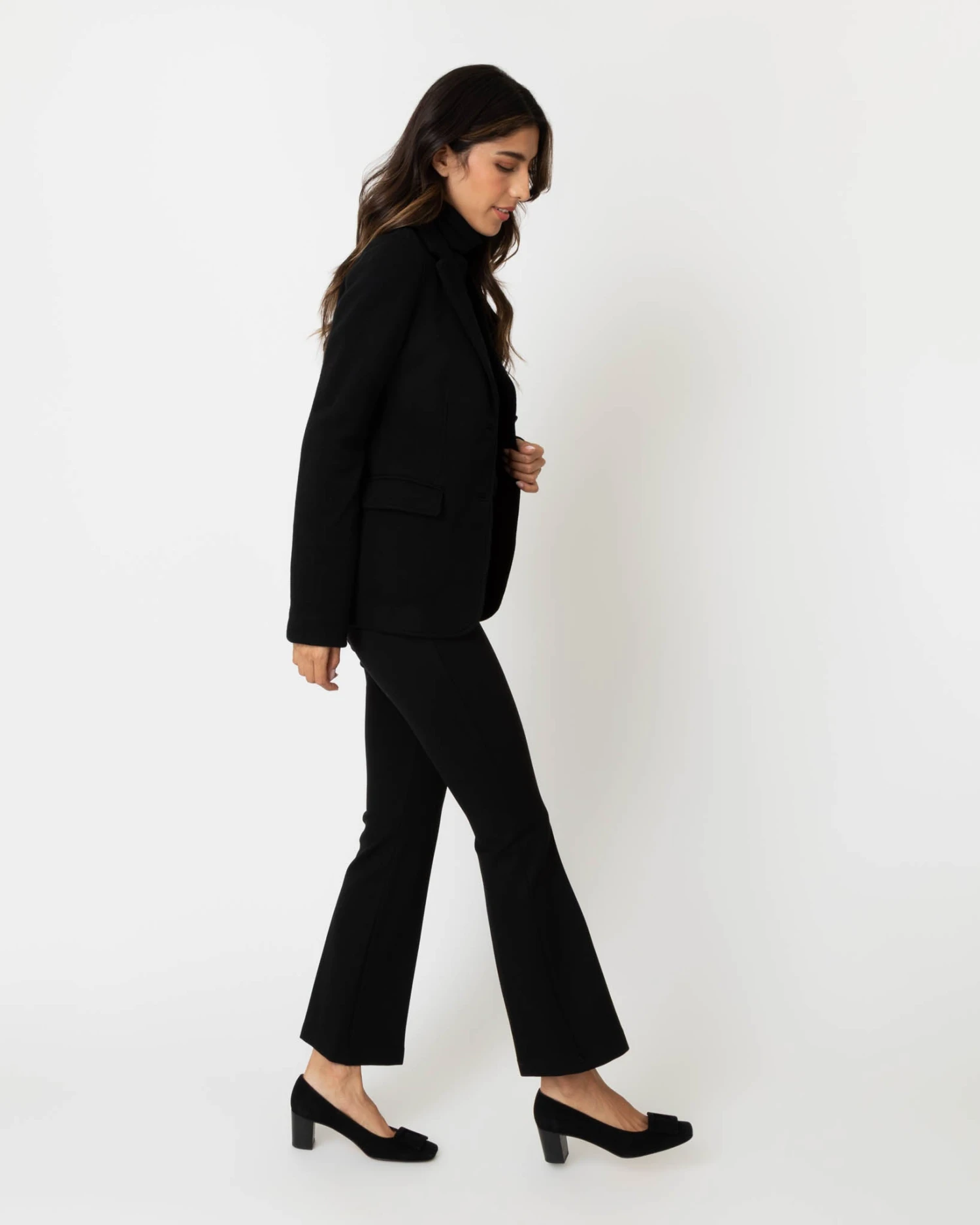 Parker Jacket In Black Wool Pique 5 Parker Jacket In Black Wool Pique - Image 5