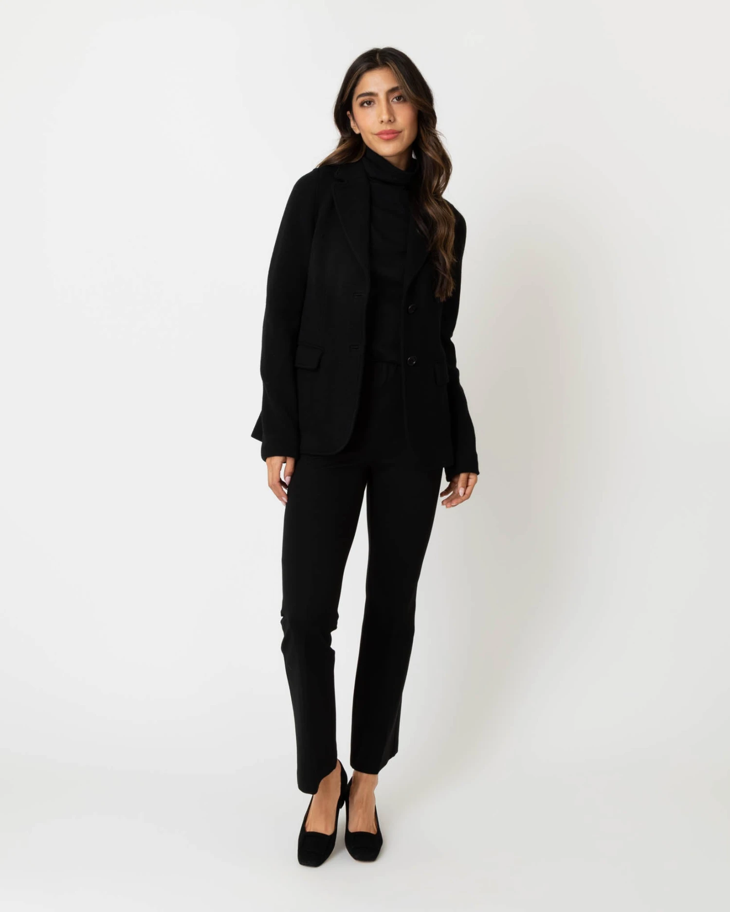 Parker Jacket In Black Wool Pique 6 Parker Jacket In Black Wool Pique - Image 6