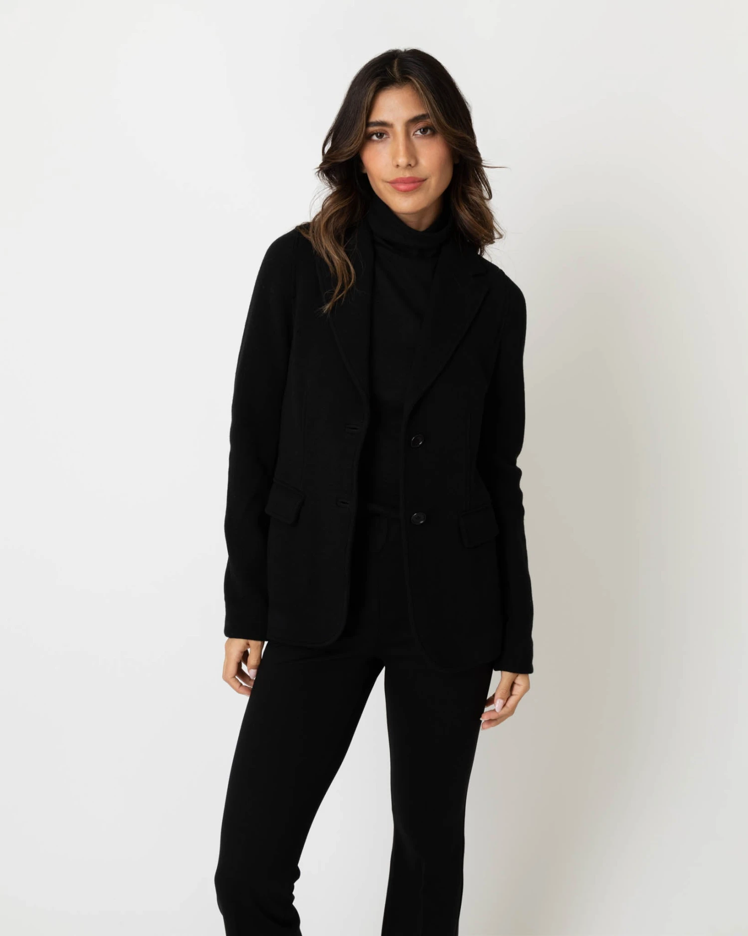 Parker Jacket In Black Wool Pique 7 Parker Jacket In Black Wool Pique - Image 7