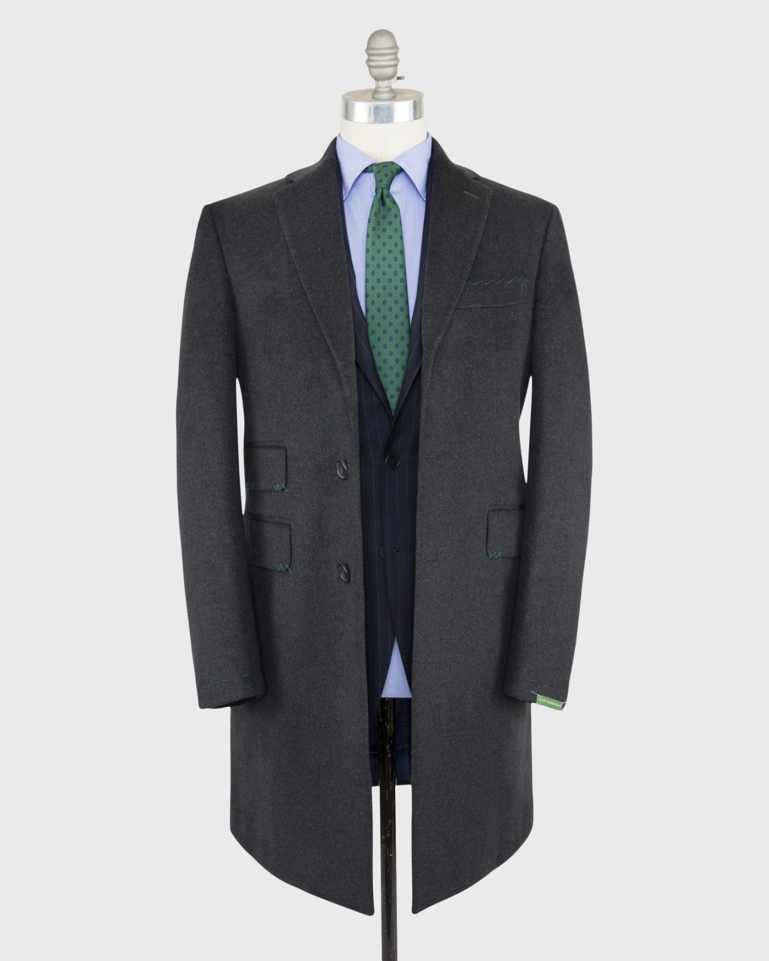 Kincaid No. 3 Topcoat In Charcoal Wool Flannel 1 Kincaid No. 3 Topcoat In Charcoal Wool Flannel