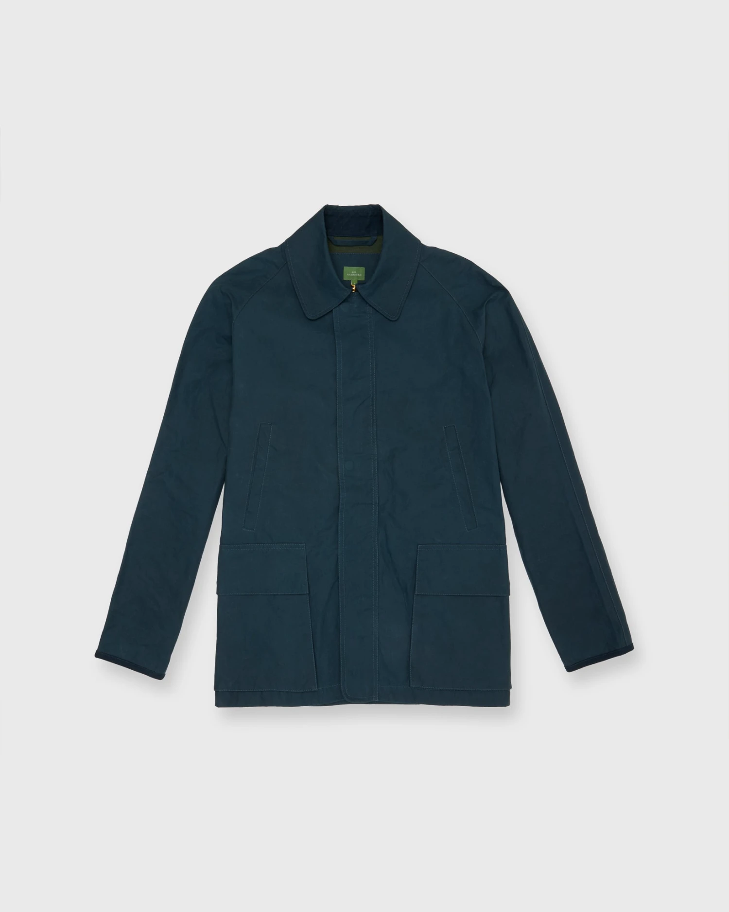 Field Jacket In Navy Waxed Cotton 1 Field Jacket In Navy Waxed Cotton