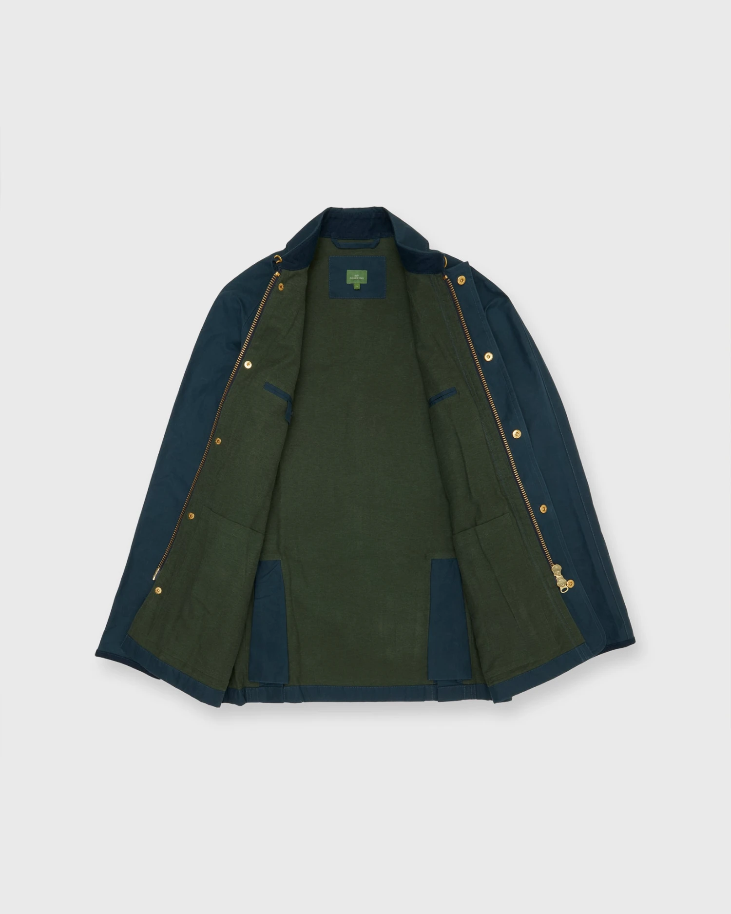 Field Jacket In Navy Waxed Cotton 2 Field Jacket In Navy Waxed Cotton - Image 2