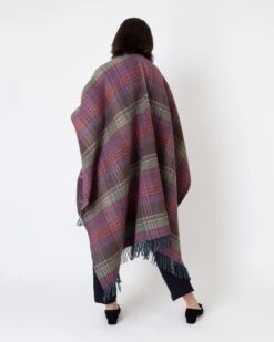 Reversible Scottish Heritage Cape In Heather Double-Faced Lambswool 6 Reversible Scottish Heritage Cape In Heather Double-Faced Lambswool -HERNO || ULLA JOHNSON || A.P.C. Shop S47441 3