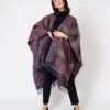Reversible Scottish Heritage Cape In Heather Double-Faced Lambswool