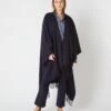 Cashmere Cape In Navy