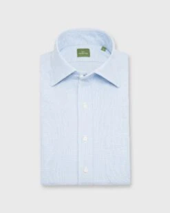 Spread Collar Sport Shirt In Light Blue Cellulare