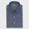 Otto Handmade Sport Shirt In Medium Washed Indigo Chambray