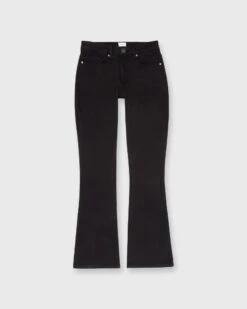 Flare Cropped 5-Pocket Jean In Black Stretch Denim