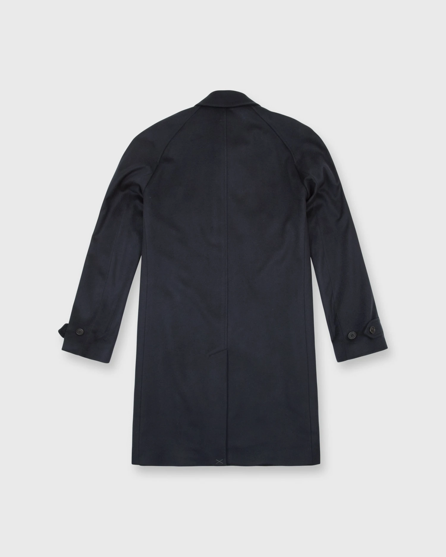 Tailored Traveler's Trench In Navy Wool/Cashmere Flannel 2 Tailored Traveler's Trench In Navy Wool/Cashmere Flannel - Image 2