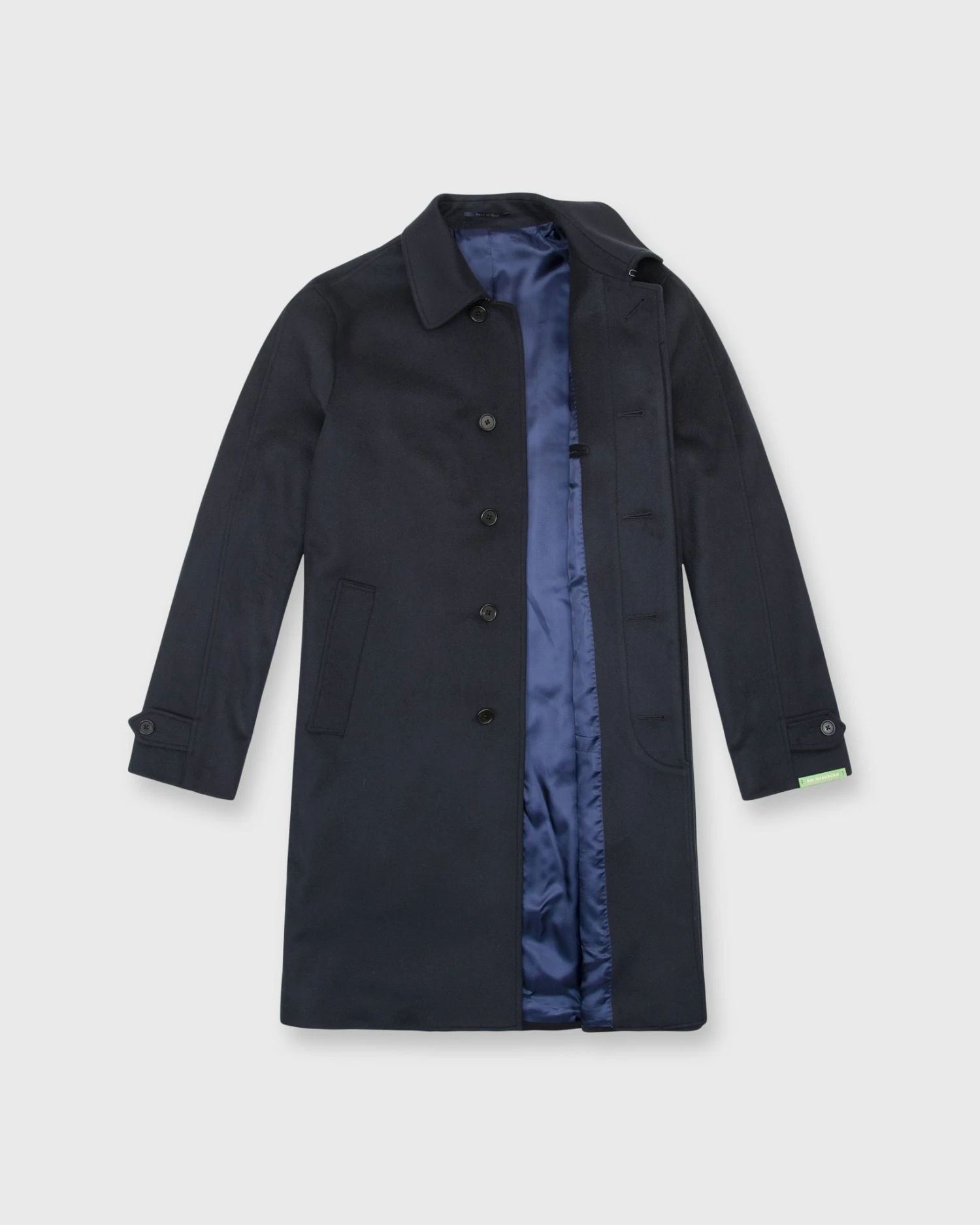 Tailored Traveler's Trench In Navy Wool/Cashmere Flannel 3 Tailored Traveler's Trench In Navy Wool/Cashmere Flannel - Image 3