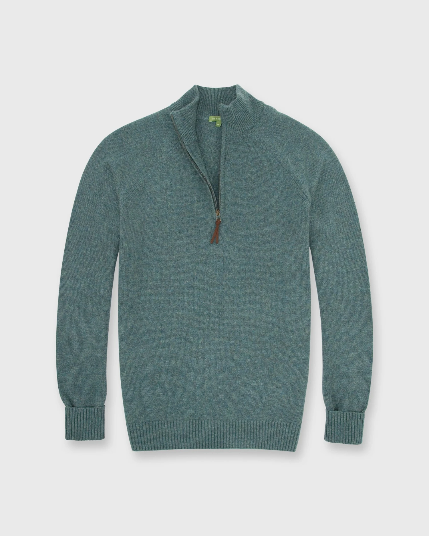 Half-Zip Sweater In Heather Pine Cashmere 1 Half-Zip Sweater In Heather Pine Cashmere