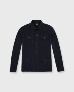 Military Jacket In Navy Flannel
