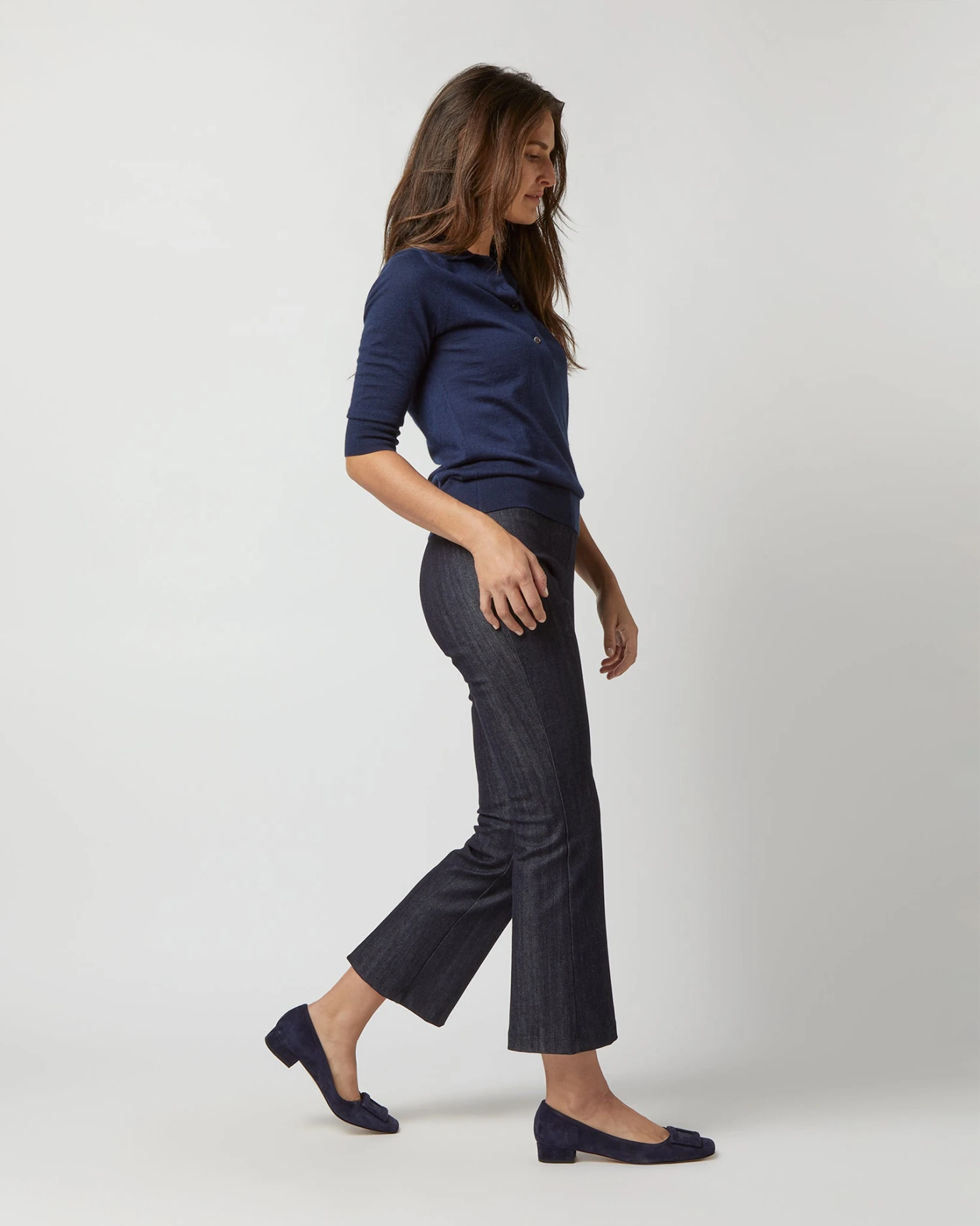 Natasha Polo Sweater In Navy Cashmere 4 Natasha Polo Sweater In Navy Cashmere - Image 4