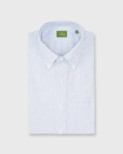 Button-Down Dress Shirt In Blue University Stripe Oxford