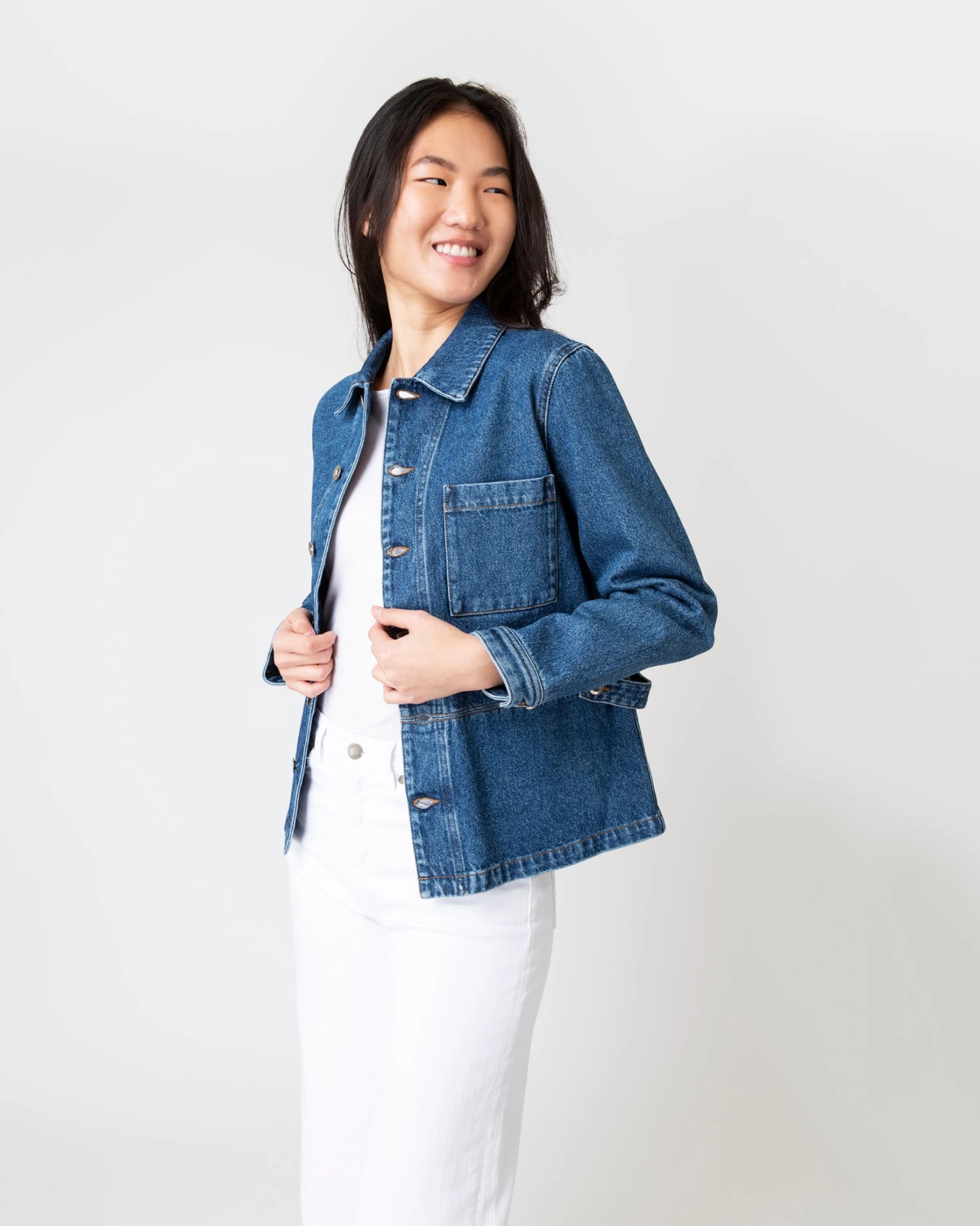 A.P.C. Dina Jacket In Washed Indigo 3 A.P.C. Dina Jacket In Washed Indigo - Image 3