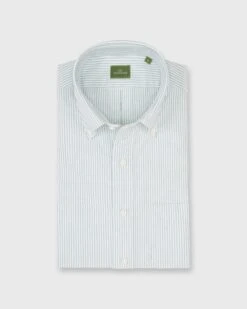 Button-Down Sport Shirt In Lovat University Stripe Oxford