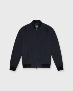 Bomber Jacket In Navy Dry Waxed Cotton