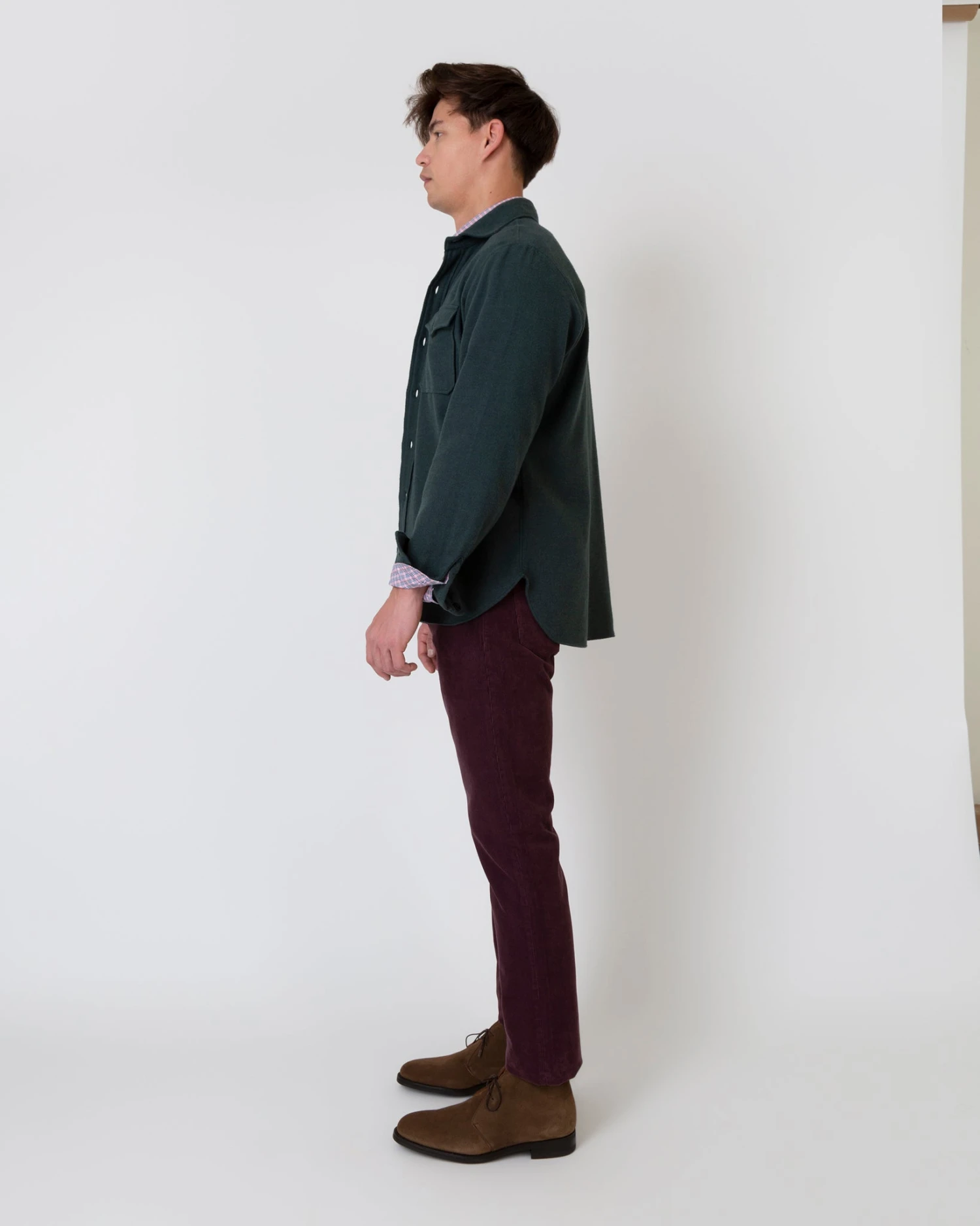 CPO Shirt In Heathered Forest Flannel 4 CPO Shirt In Heathered Forest Flannel - Image 4