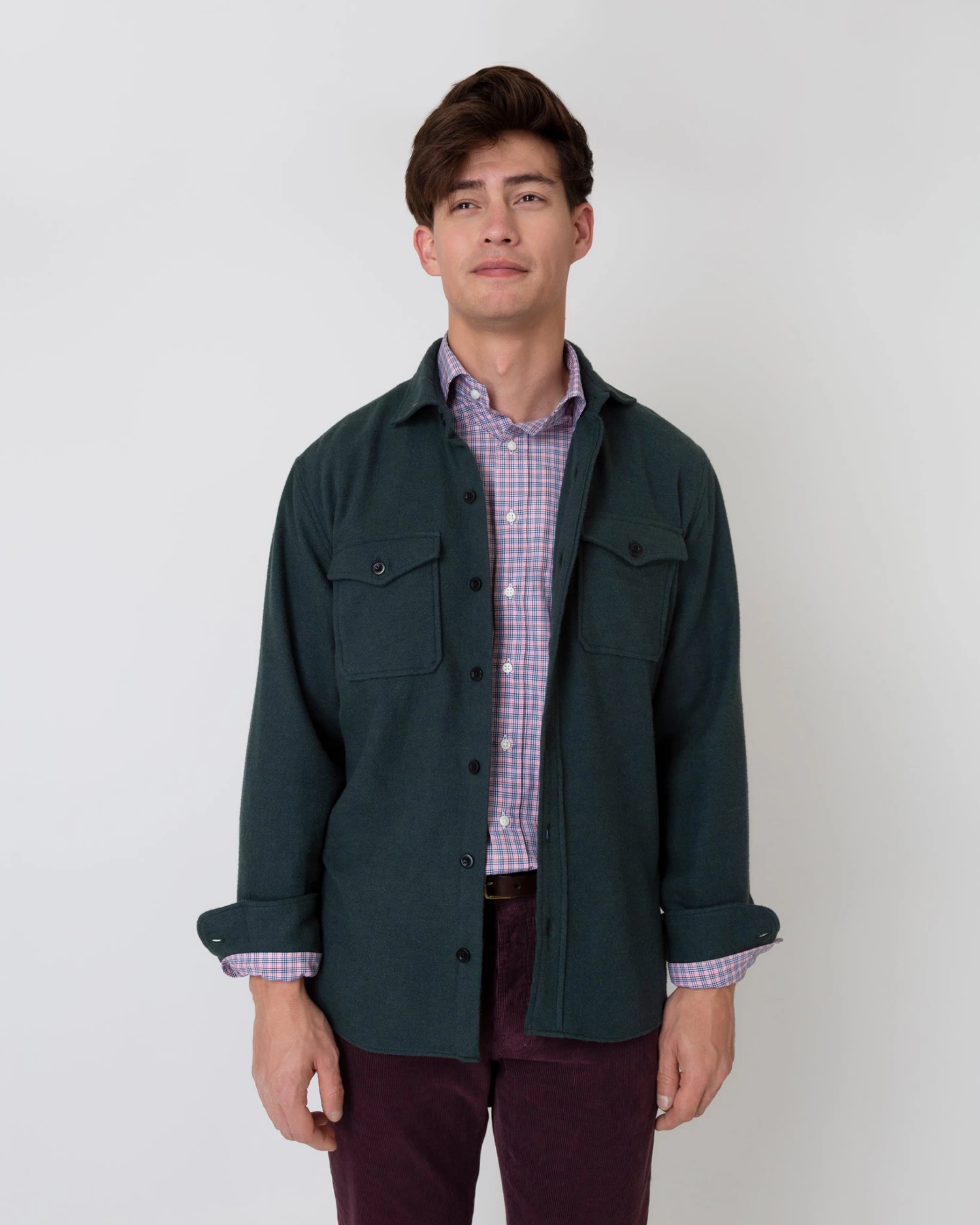 CPO Shirt In Heathered Forest Flannel 2 CPO Shirt In Heathered Forest Flannel - Image 2