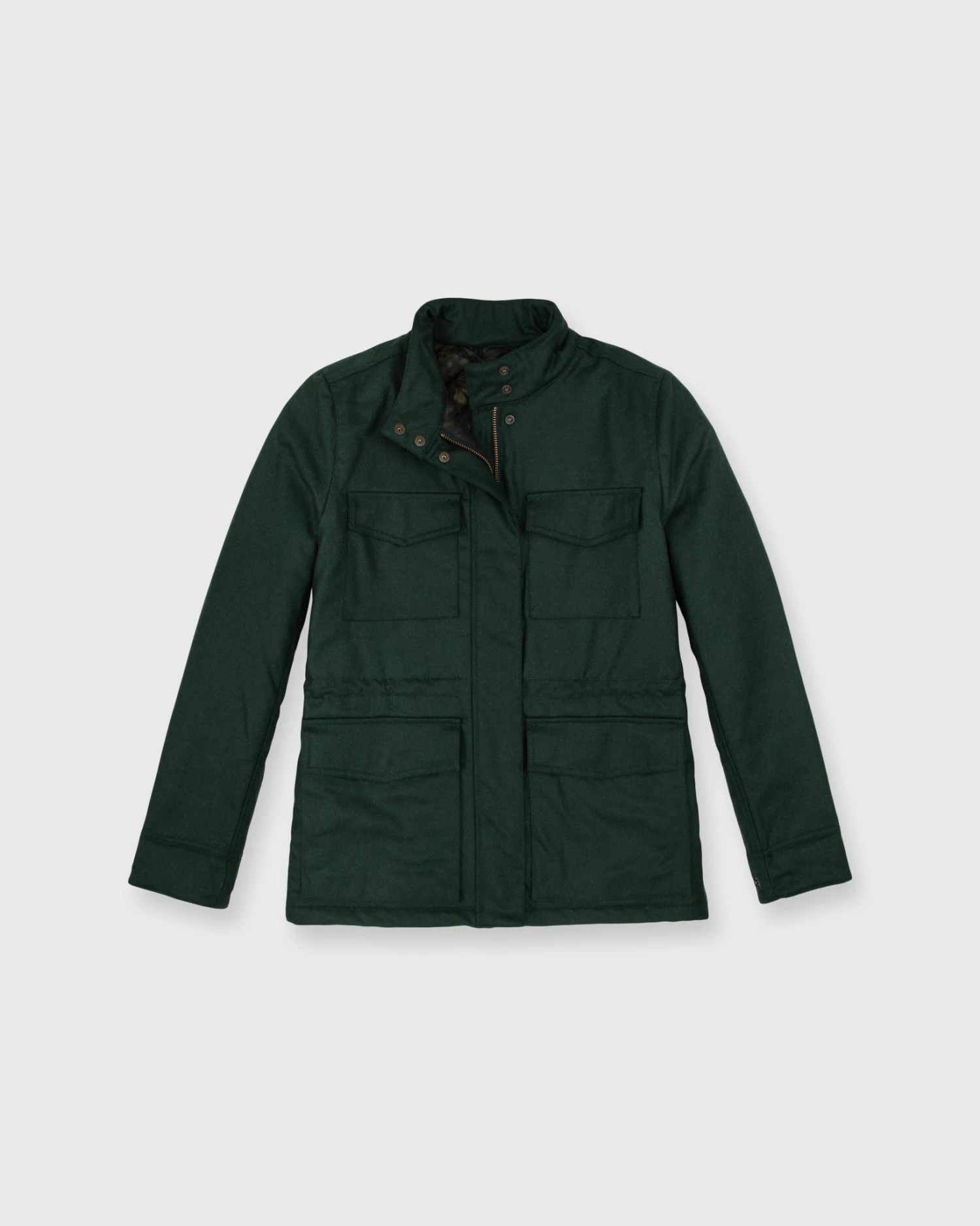 Quilted M65 Jacket In Forest Flannel 1 Quilted M65 Jacket In Forest Flannel