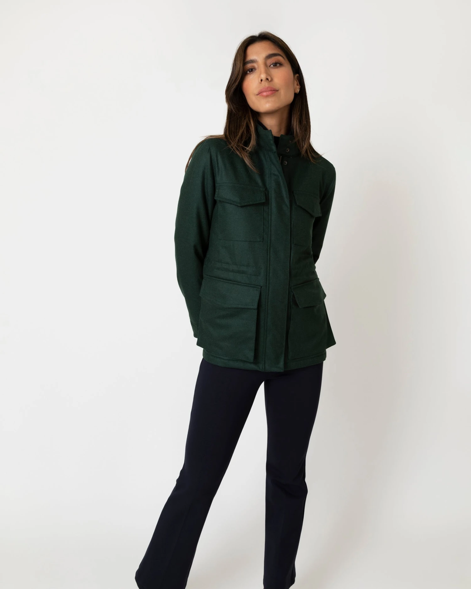 Quilted M65 Jacket In Forest Flannel 2 Quilted M65 Jacket In Forest Flannel - Image 2