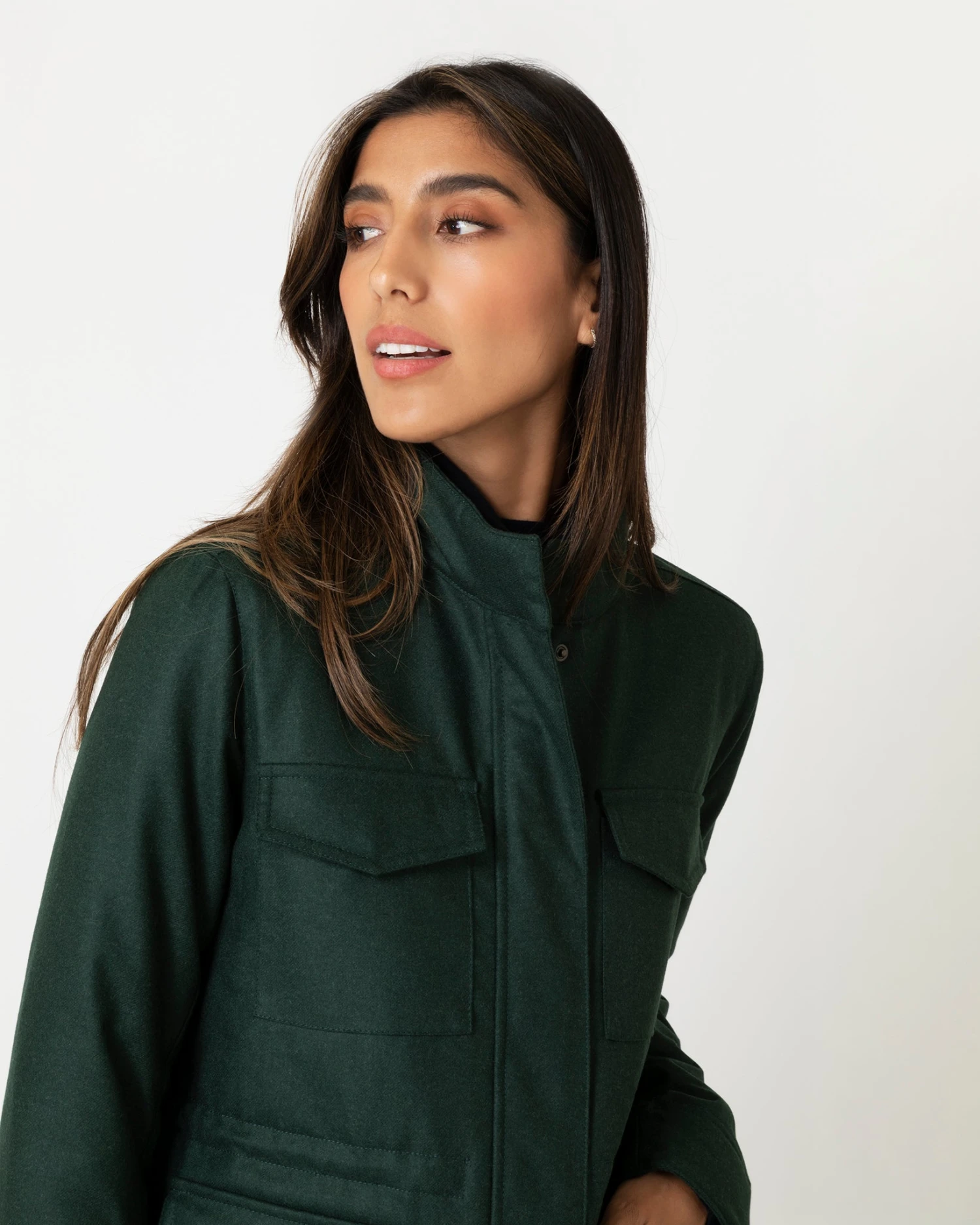 Quilted M65 Jacket In Forest Flannel 7 Quilted M65 Jacket In Forest Flannel - Image 7