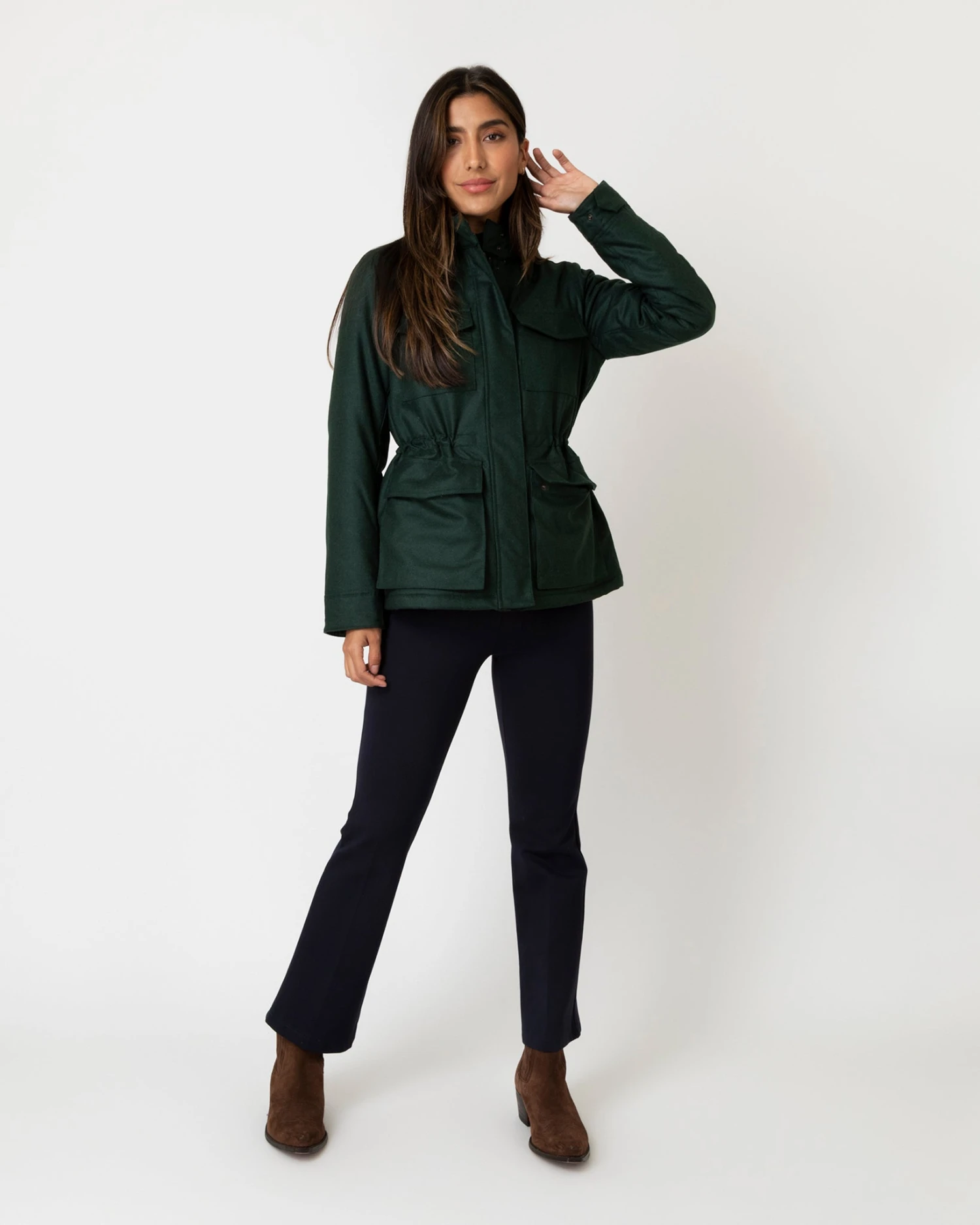 Quilted M65 Jacket In Forest Flannel 8 Quilted M65 Jacket In Forest Flannel - Image 8
