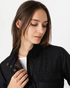 Quilted M65 Jacket In Charcoal Flannel 14 Quilted M65 Jacket In Charcoal Flannel -HERNO || ULLA JOHNSON || A.P.C. Shop S64878 8