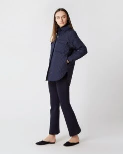 Sena Quilted Jacket In Navy Chiffon -HERNO || ULLA JOHNSON || A.P.C. Shop S64880 3