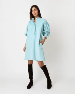 Adaline Dress In Skyline Stretch Cord