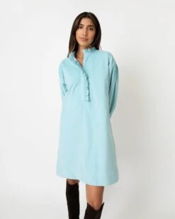 Adaline Dress In Skyline Stretch Cord 11 Adaline Dress In Skyline Stretch Cord -HERNO || ULLA JOHNSON || A.P.C. Shop S64883 6