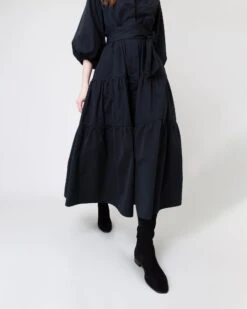 Isla Shirtdress In Black Poplin 15 Isla Shirtdress In Black Poplin -HERNO || ULLA JOHNSON || A.P.C. Shop S64929 10