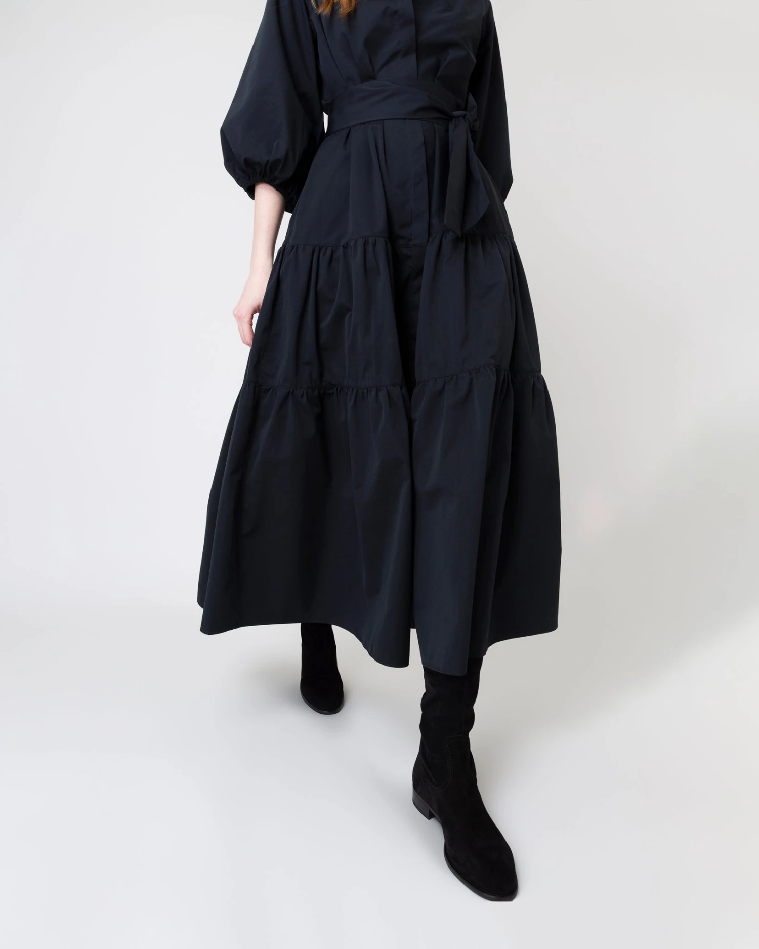 Isla Shirtdress In Black Poplin 6 Isla Shirtdress In Black Poplin - Image 6