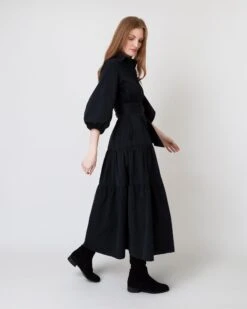 Isla Shirtdress In Black Poplin 13 Isla Shirtdress In Black Poplin -HERNO || ULLA JOHNSON || A.P.C. Shop S64929 8