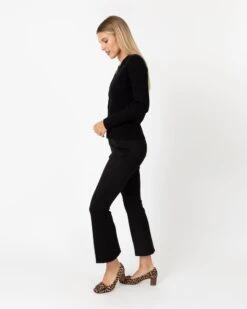Nia Long-Sleeved Ribbed Cardigan In Black Cotton/Silk Blend -HERNO || ULLA JOHNSON || A.P.C. Shop S64936 3