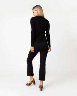 Nia Long-Sleeved Ribbed Cardigan In Black Cotton/Silk Blend -HERNO || ULLA JOHNSON || A.P.C. Shop S64936 4